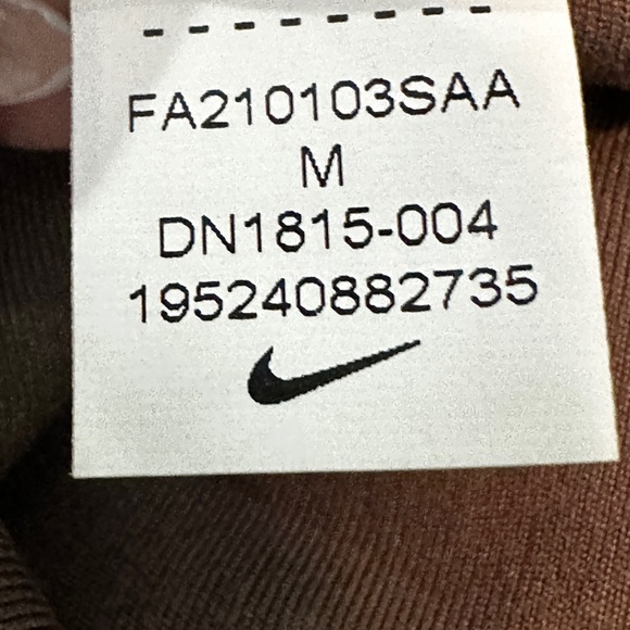 Nike Dri-FIT Sculpt High-Waist Fold-over Biker Shorts Brown Medium - Picture 11 of 11